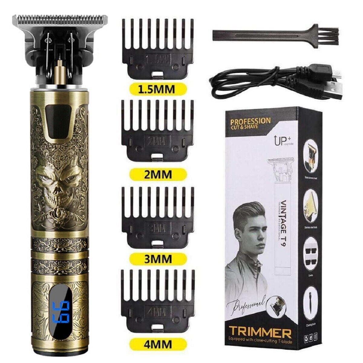Beard Trimmer Hair Clippers Men's Shaver Cordless Hair Cutting Kit Barber Shaving Machine USB Rechargeable